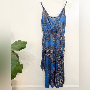D & K Basic Spaghetti Strap Wrap Dress in Size M
